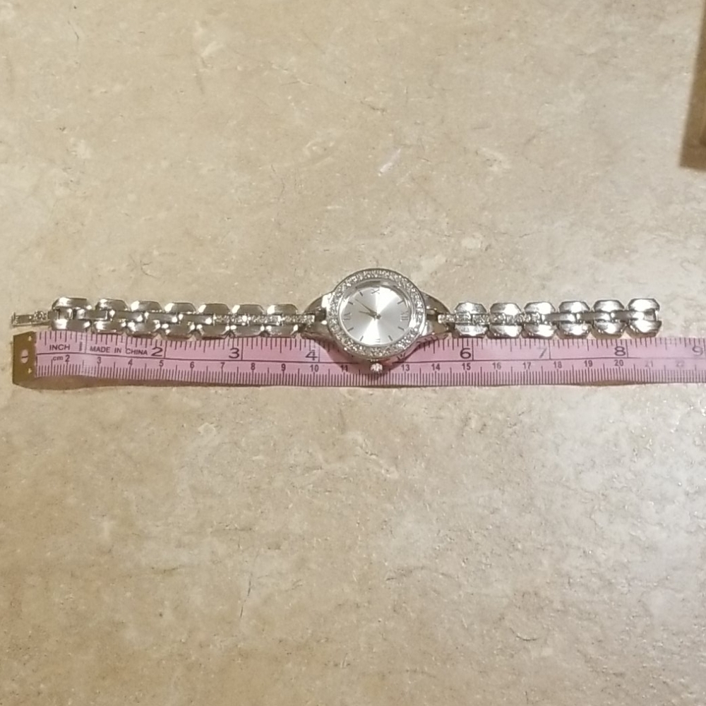 Charter Club Womens Silver-Tone Crystal Watch - Picture 7 of 8